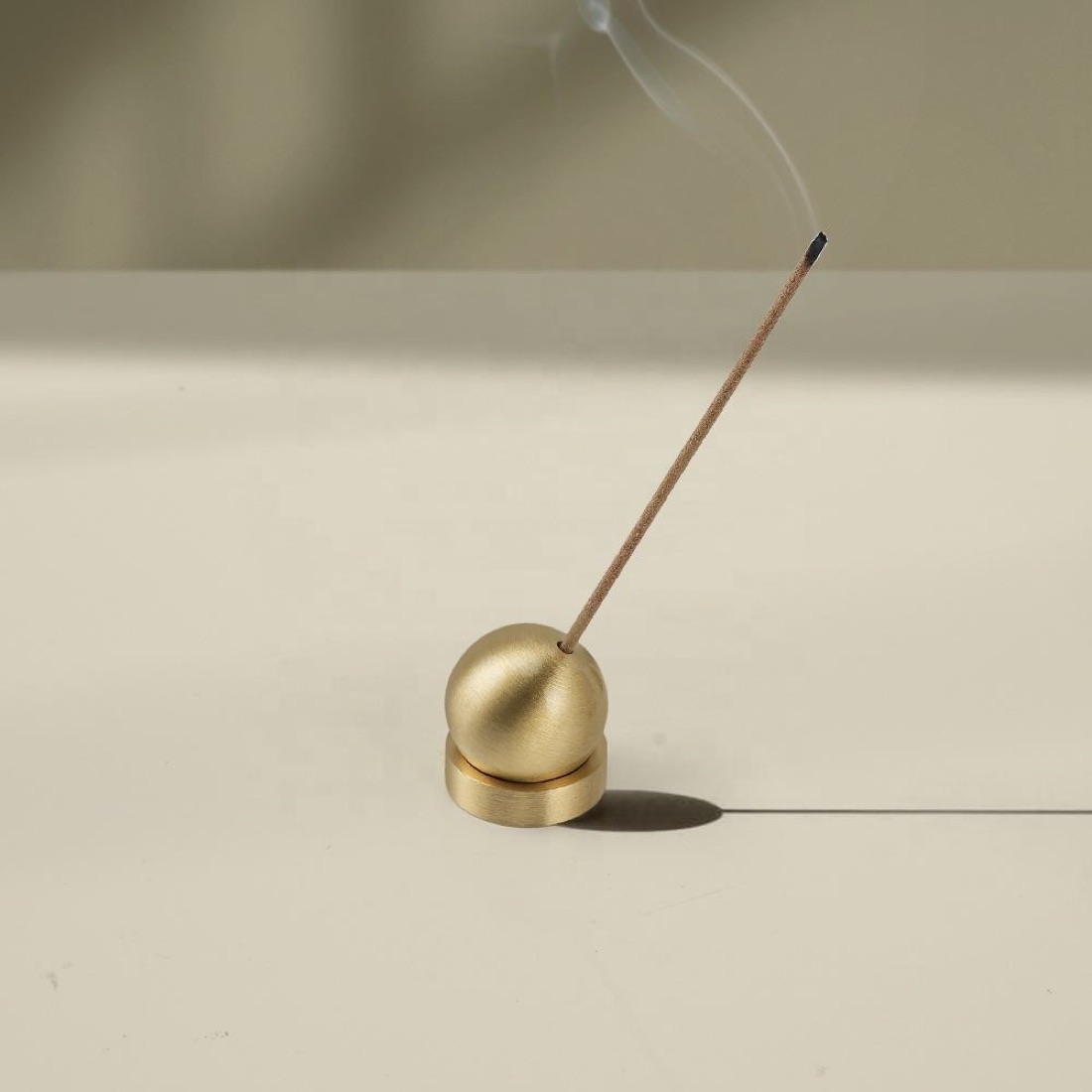 Brass stick and cone holder set